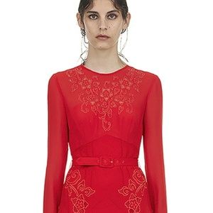 self portrait red dress meghan markle